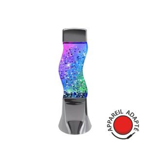 Lampe adaptée à paillettes pour contacteur, idéale pour la stimulation sensorielle et visuelle