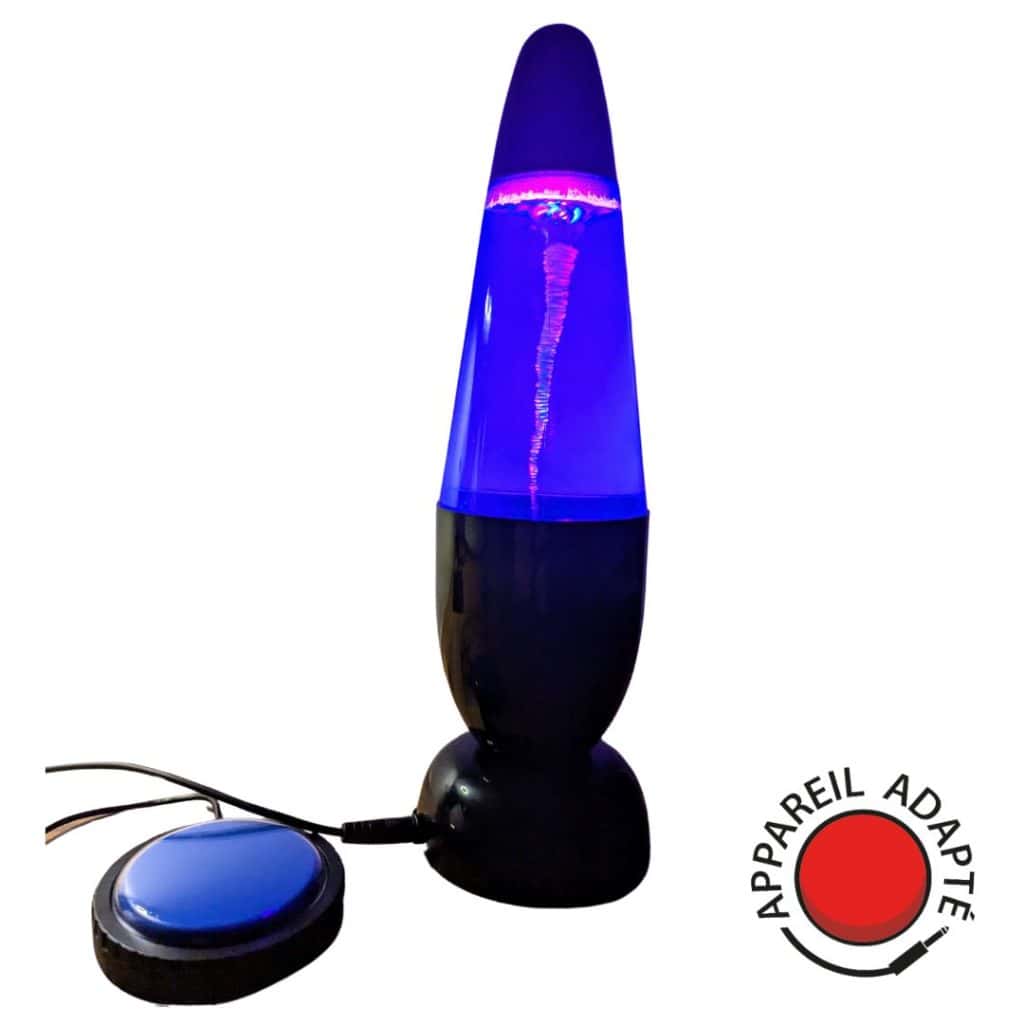 Découverte visuelle avec lampe sensorielle handicap moteur et boîte à lumières 6 Lampe adaptée cause à effet avec vortex LED activée par contacteur