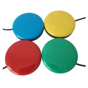 Contacteur bouton personnalisable avec cache transparent pour images et CAA