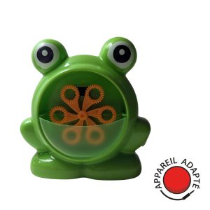 Mini machine à bulles adaptée pour contacteur – jouet sensoriel accessible-modèle grenouille