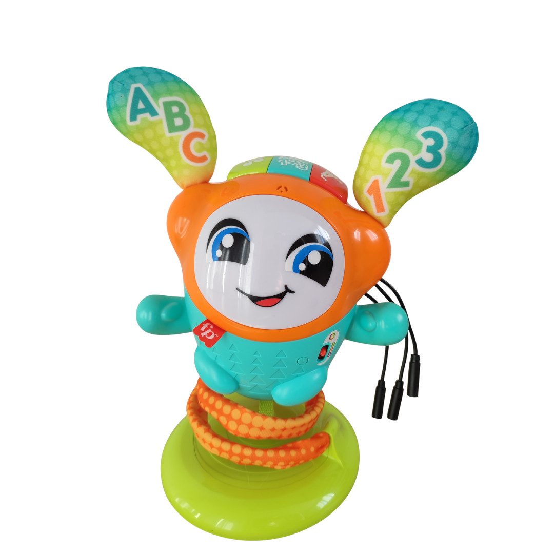 Robot musical adapté contacteur - DJ Bouncing Beats Fisher-Price 1 Robot musical adapté pour contacteur, jouet interactif favorisant la cause à effet